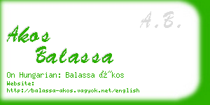 akos balassa business card